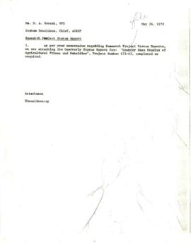 Agriculture Prices and Subsidies: Country Case Studies, RPO number 671-42 - Status and completion...