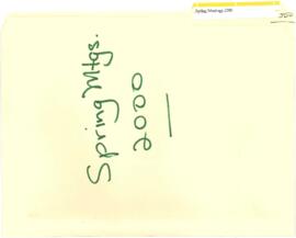 Briefing Papers - Spring Meetings - 2000 - Correspondence