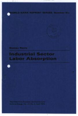 Ranis, Gustav - Articles and Speeches (1973) - 1v