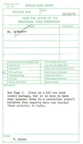 General Correspondence - Memorandum to the President - 1975