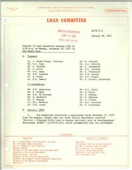Loan Committee - Minutes - 1970