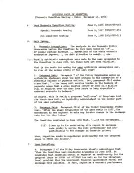 Economic Committee Papers - Argentina - Briefing Paper on Argentina - Economic Committee Meeting