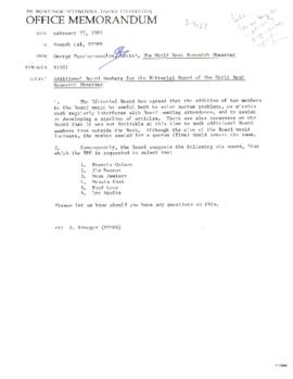 Research Policy Council - agendas and minutes - Agendas 1986