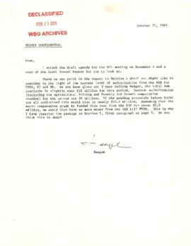 Research Policy Council [RPC] - Correspondence - 1983 - 1985