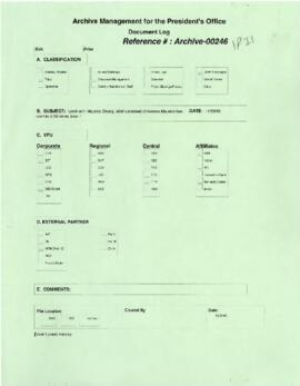President Wolfensohn - Briefing Book for President's Meetings and Events - Luncheon - Maurice Str...