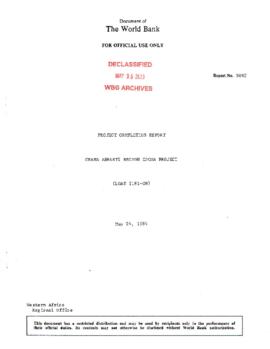 GHANA - Ashanti Region Cocoa - Loan 1181 - Project Completion Reports, Correspondence