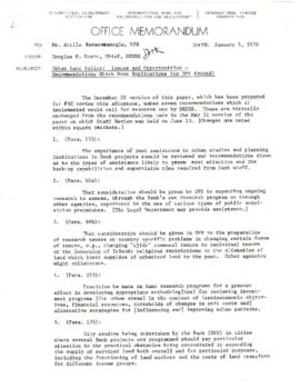 Development Policy - Policy Review Committee [PRC] - Urban Land Policy - January 1978