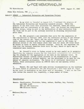 Bela Balassa's chron files - August 1982