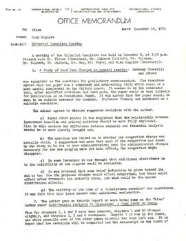 IPA - 80055 - 013 - Editorial Committee - Meetings - Correspondence - 1970