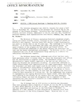 Clausen - Country Files - Bolivia - Correspondence