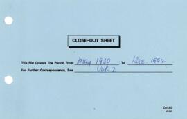 General Subject Files - Environment - Natural Resources - Correspondence - Volume 1