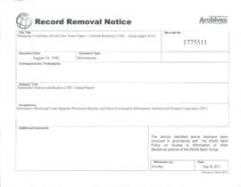 Managing Committee official Files: Issues Papers - External Relations (EXR)  - Issues papers 83-02