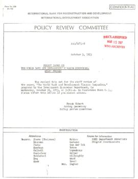 Development Economics and Chief Economist [DEC] - Policy Review Committee - PRC/M/73-9, PRC/M/73-9a
