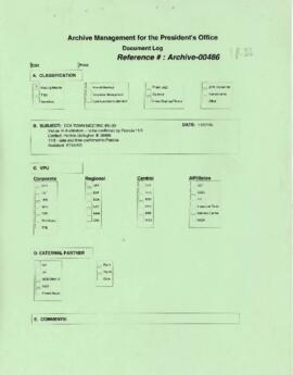 President Wolfensohn - Briefing Book for President's Meetings and Events - ECA - Town Meeting - N...