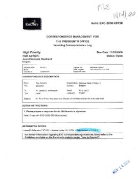 President's Correspondence - James D Wolfensohn - Information Only - Correspondence - Volume 3