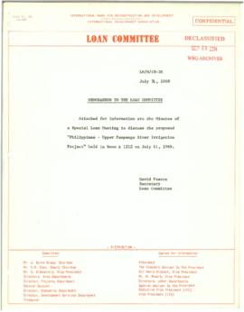 Staff Loan Committee - Meeting Minutes - 1969 - (May - July)