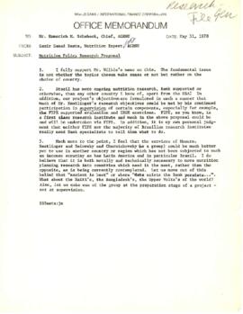 Research Projects - General 1975 / 1977 Correspondence - Volume 7