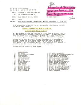 President Wolfensohn - Briefing Book for President's Meetings and Events - Open House - James D W...