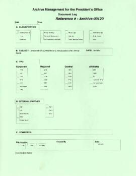 President Wolfensohn - Briefing Book for President's Meetings and Events - Dinner Meeting - Unite...