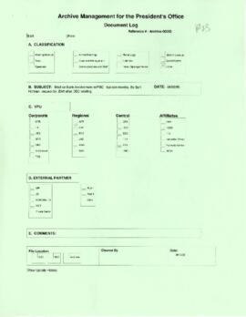 President Wolfensohn - Briefing Book for President's Meetings and Events - Document - Brief on PB...