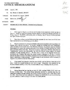 Nigeria - President Barber Conable Country Files - Correspondence