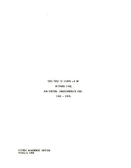 Operational - Missions - General - Correspondence - Volume 1