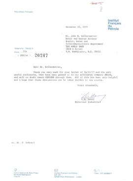 JM Kalbermatten Files - Water and Waste - 1977 General Correspondence