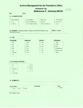 President Wolfensohn - Briefing Book for President's Meetings and Events - Bilderberg Meeting - S...