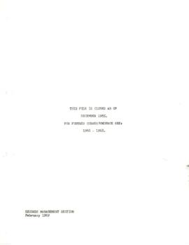 Development Banks - Staff Training - Correspondence - Volume  1