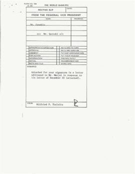 Moeen Qureshi Files - Presidential Chronological Correspondence - November 1987 to January 1988