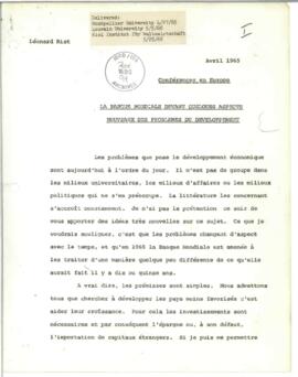 Rist, Leonard B. - Articles and Speeches (1950 - 1971) - Volume 4