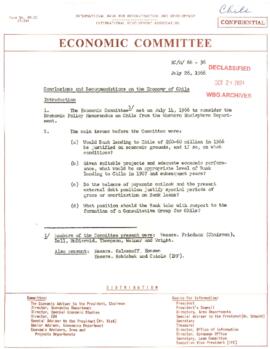 Economic Committee Papers - Chile - EC/M/66-36 - Conclusions and Recommendations on the Economy o...