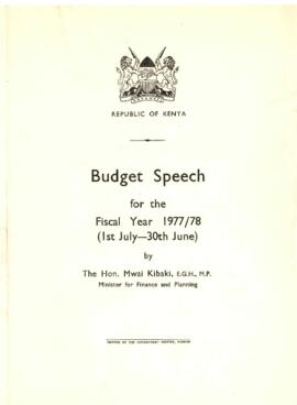 Kenya - Program Loan - Loan 1117 - Background Documentation
