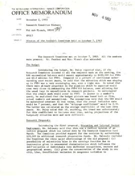Informal Sector - Proposal Preparation - April 1983 to September 1983 - RPO 672-98