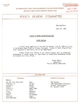 Development Economics and Chief Economist [DEC] - Policy Review Committee - PRC/s/M/74-9, PRC/s/M...