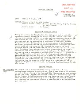 President Clausen's Personal Files on Managing Committee - Minutes 02