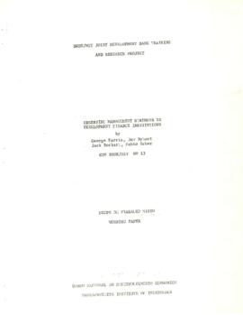 Operational - Development Banks - Essays on Policy and Operations