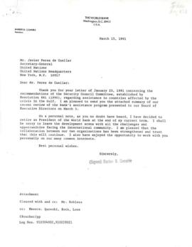 Liaison files : United Nations - Correspondence 01