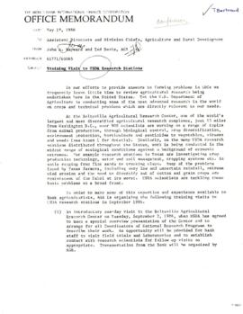 Agriculture and Rural Development - Conferences - US Department of Agriculture - Correspondence
