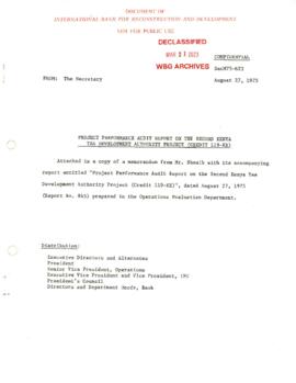 Tea Project (02) - Tea Development Authority Project - Kenya - Credit 0119 - P001226 - Correspond...