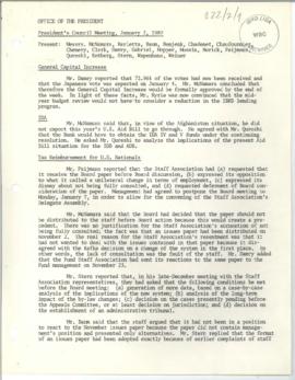 Records of President Robert S. McNamara President's Council minutes - Minutes 20