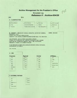 President Wolfensohn - Briefing Book for President's Meetings and Events - Breakfast Meeting - Do...