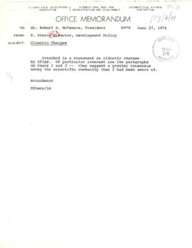 VPD - Director, Development Policy - McNamara File - June 1974 - Folder 4