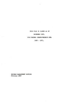 Mr. George D. Woods - Speeches - A - Z - Public Relations - Correspondence - 1967 - 1968