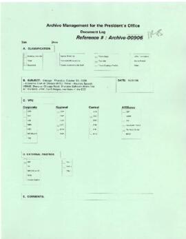 President Wolfensohn - Briefing Materials for President's Speeches - Dinner - Economic Club of Ch...