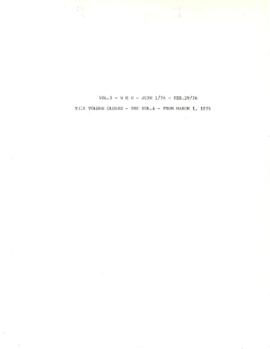 Liaison with International and other Organizations - WHO - Volume 3 - June 1974 - February 1976