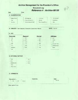 President Wolfensohn - Briefing Book for President's Meetings and Events - Peter Seligmann - Ecos...