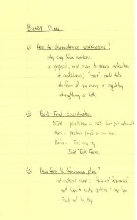 Joseph Wood Files - Brady - Debt Reduction - Working Papers - Correspondence