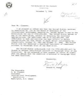 Clausen Papers - Department of Treasury : General Correspondence - Correspondence 03