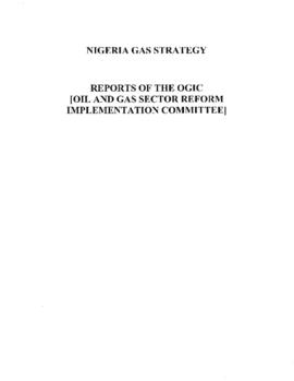 Topical Information - Nigeria - Energy Sector - Gas Strategy - Reports on the Nigerian Oil and Ga...